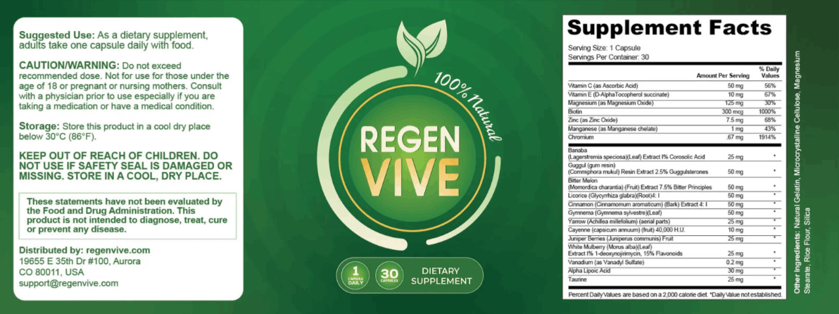 Ikaria Lean Belly Juice RegenVive Ingredients